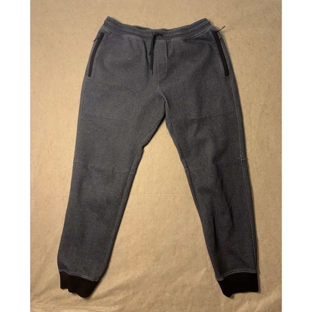 UNRL High Street Joggers Mens XL Heathered Gray Zip Pockets Drawstring